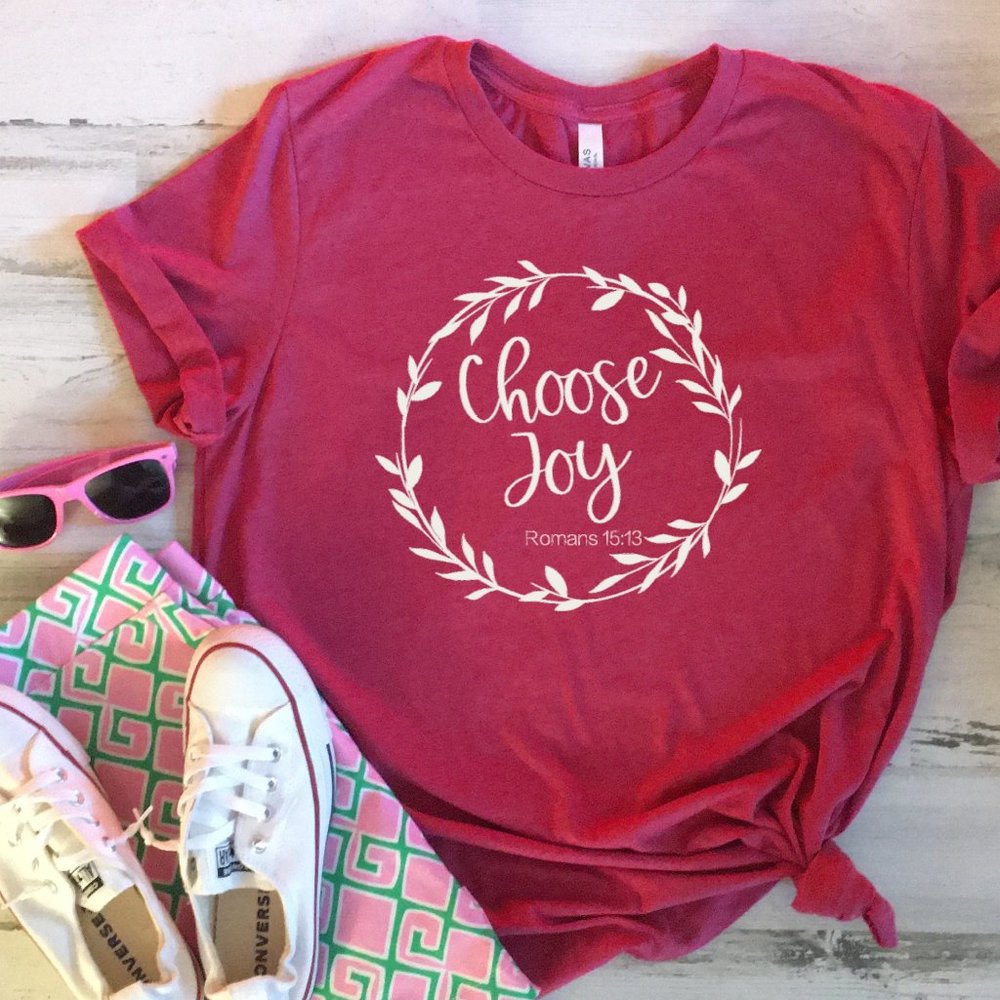 Choose Joy Romans 15: 13 SHORT Sleeve Tee